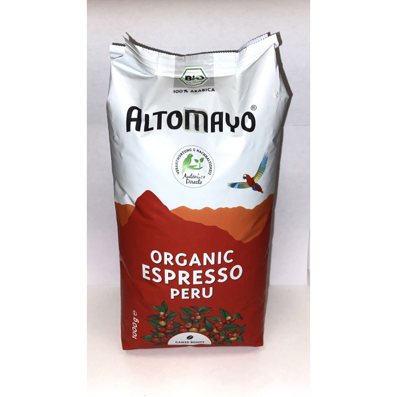 Altomayo Organic Expresso Peru Ganze Bohne 1kg - Yerba Mate / Tee / Kaffee - Feinkost Latino Ventura