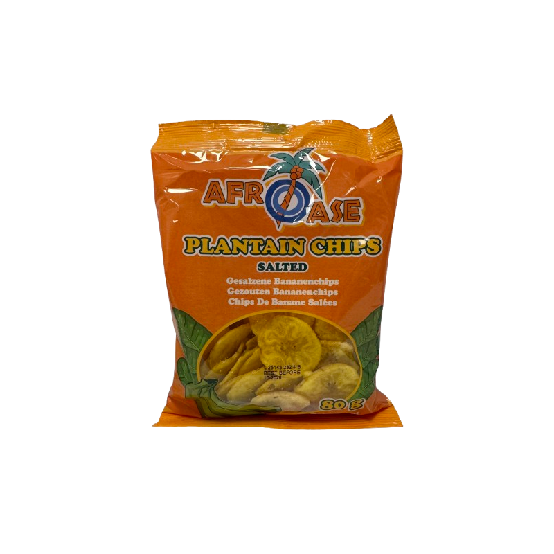 Kochbananenchips gesalzen Afroase 80g