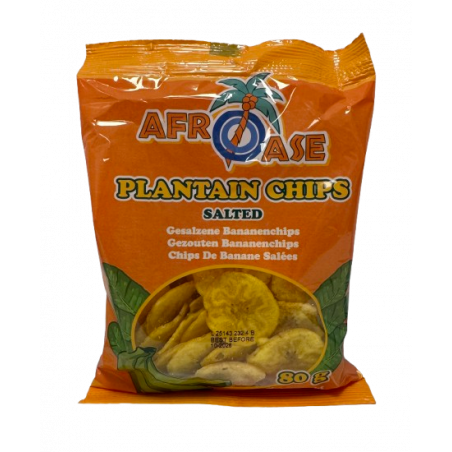 Kochbananenchips gesalzen Afroase 80g