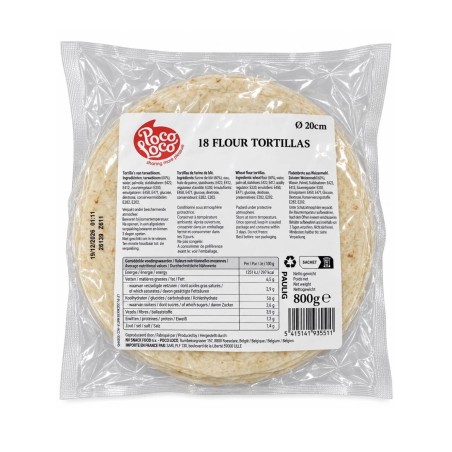 18 Flour Tortillas Poco Loco 800g | Feinkost Latino Ventura