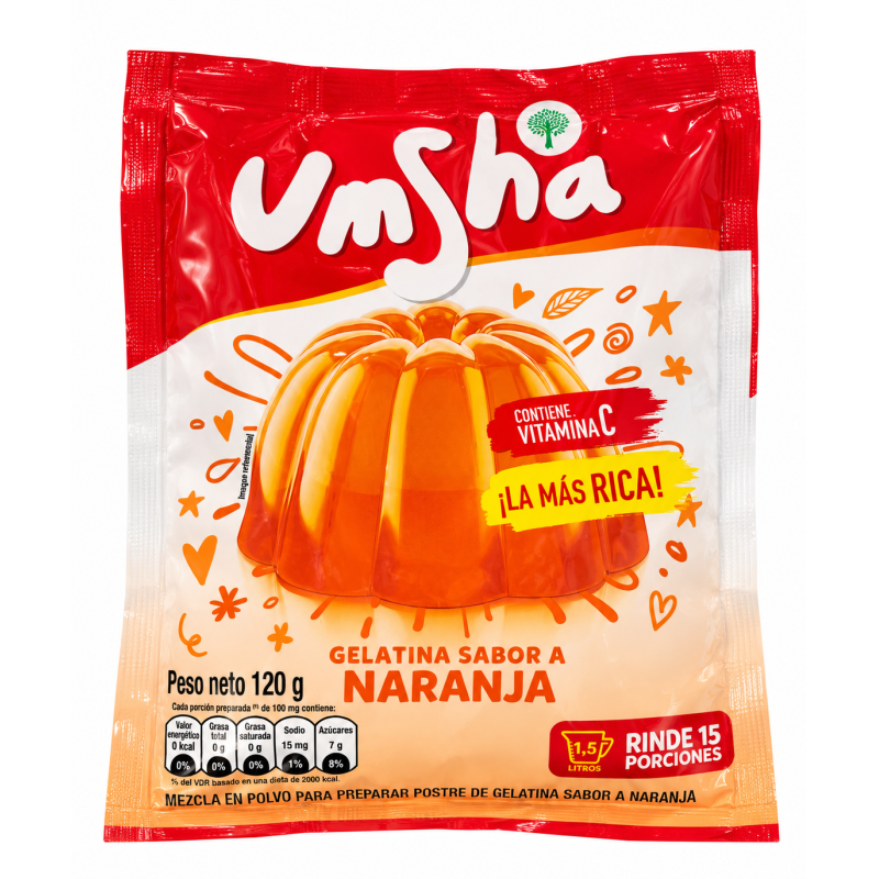 Gelatina sabor Naranja Umsha 120g