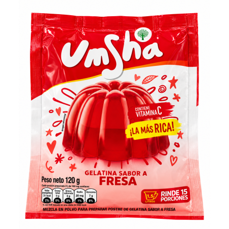 Gelatina sabor Fresa Umsha 120g