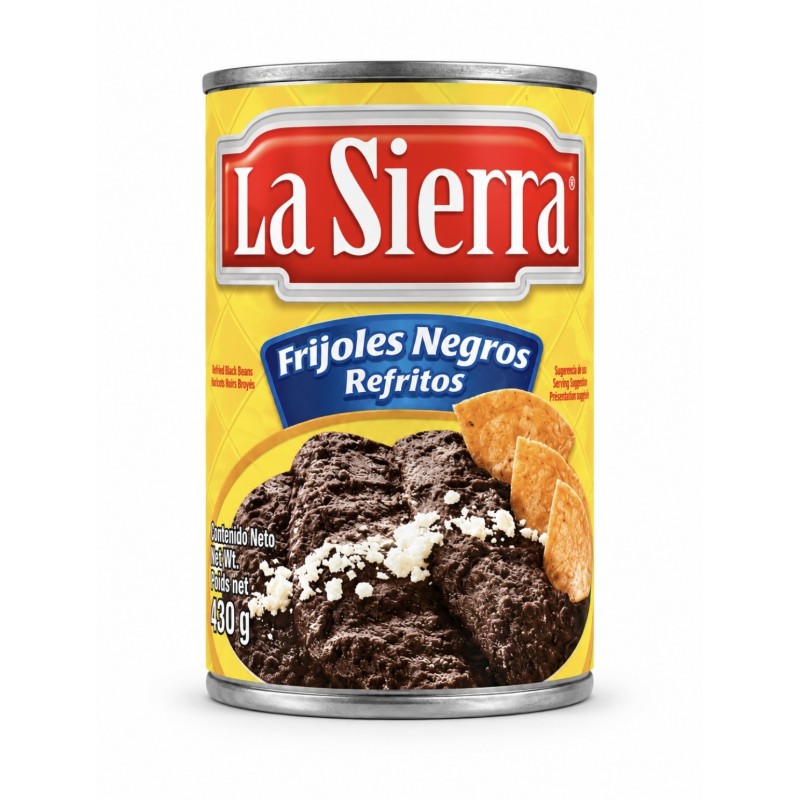 Frijoles negros refritos 430gr La Sierra