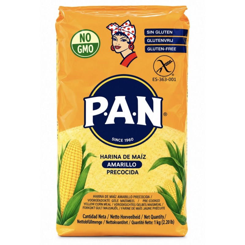 Harina Pan de Maíz Amarillo Precocida 1kg