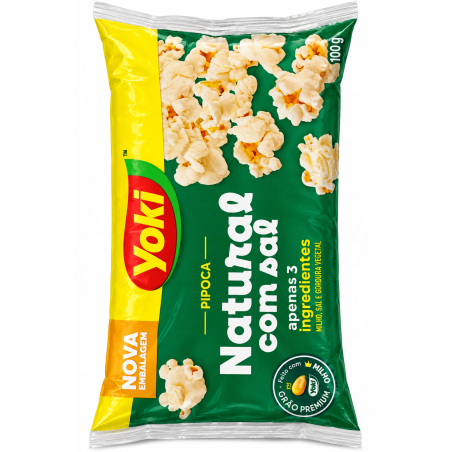 Pipoca Natural con Sal Yoki 100g