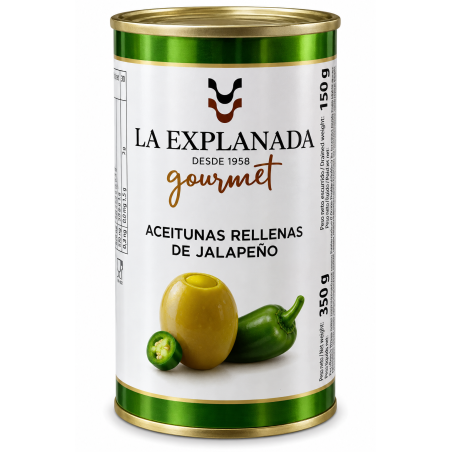 Aceitunas rellenas de jalapenos La Explanada 350g