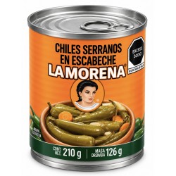 Chiles Serranos 210g La Morena | Feinkost Latino Ventura
