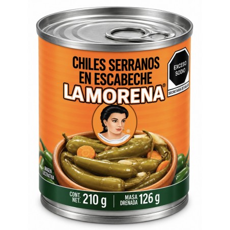 Chiles Serranos 210g La Morena | Feinkost Latino Ventura