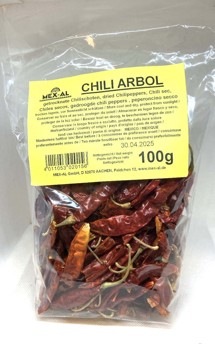 Chili Arbol Mex-Al 100g