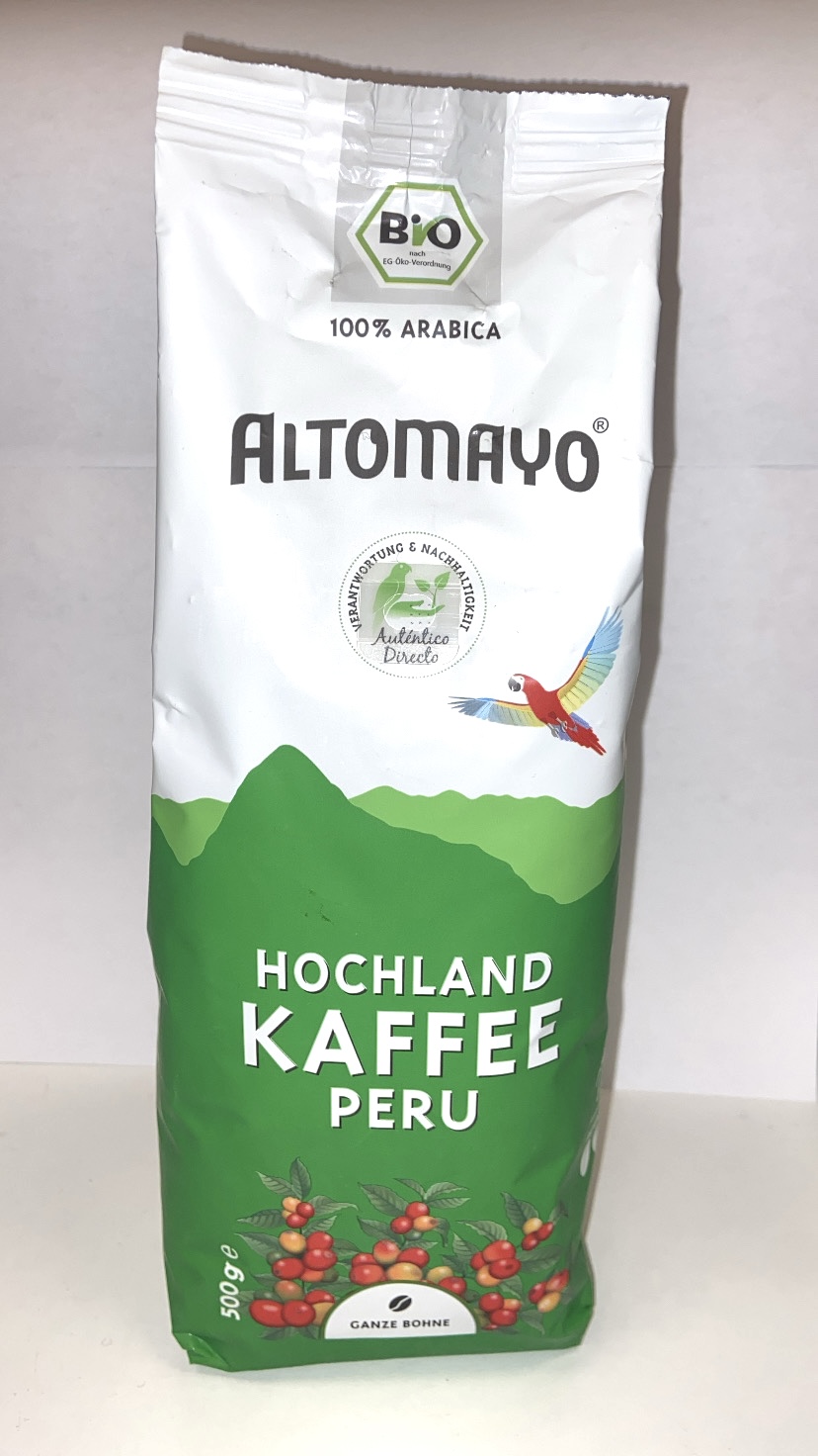 Altomayo Hochland Kaffee Peru Ganze Bohne 500g