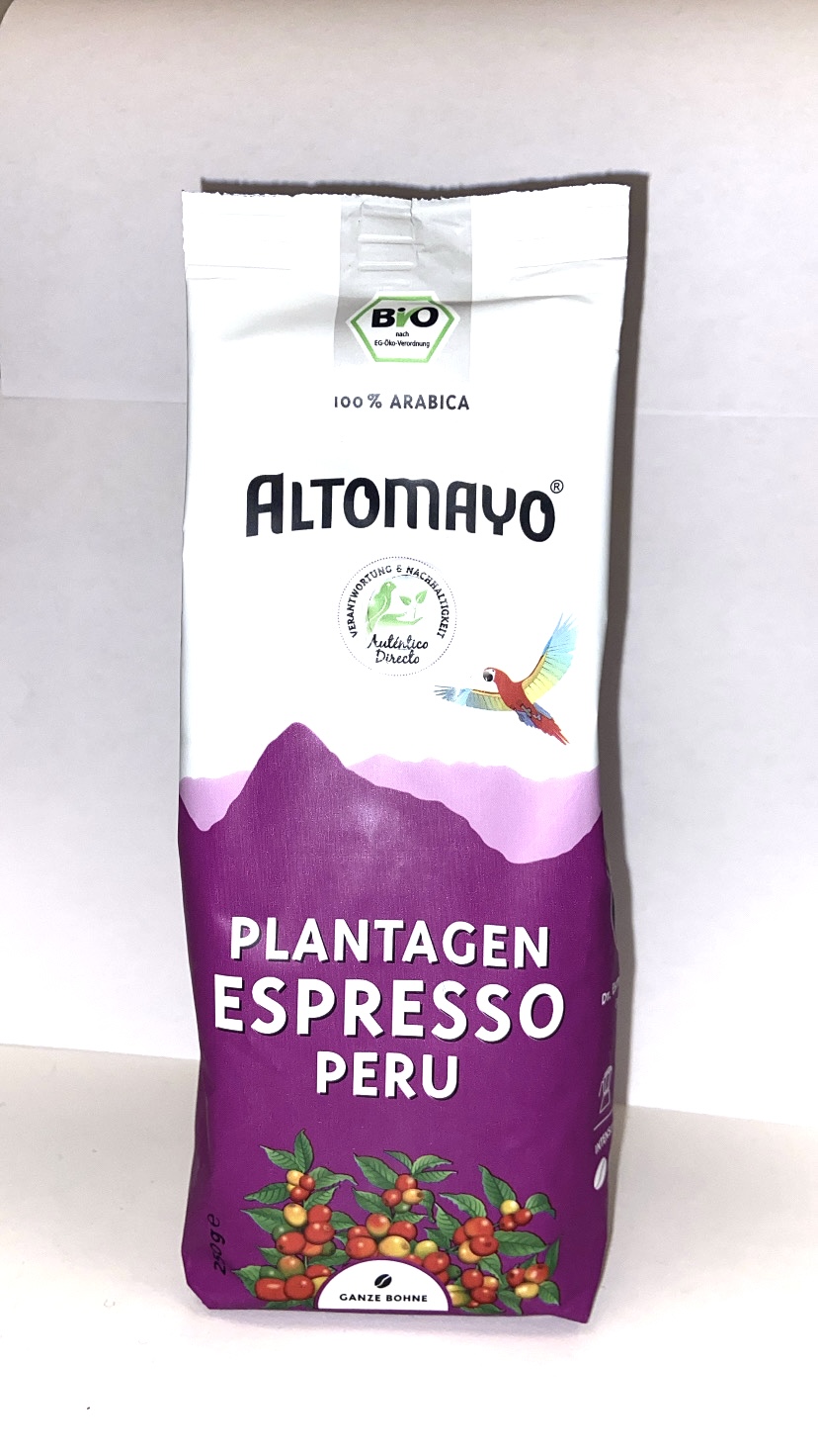 Altomayo Plantagen Expresso Peru Ganze Bohne 250g