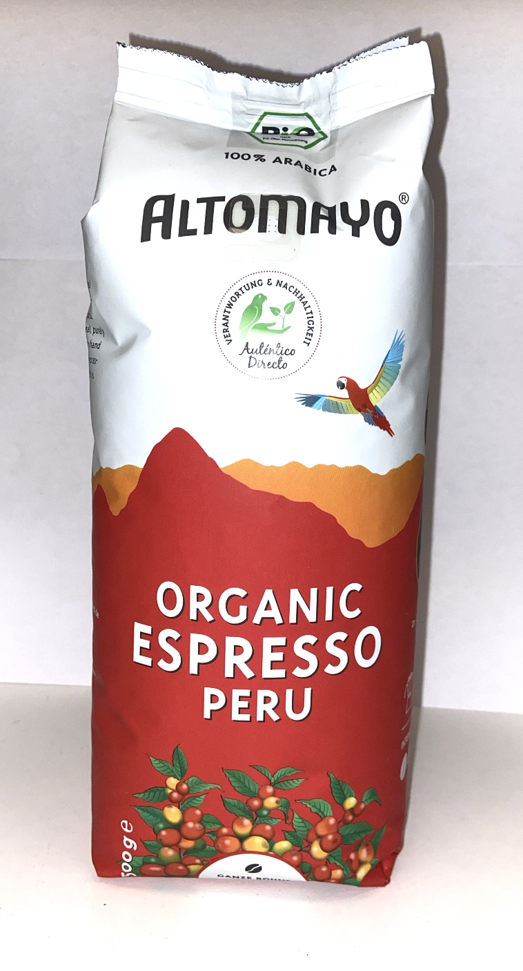 Altomayo Organic Expresso Peru Ganze Bohne 500g